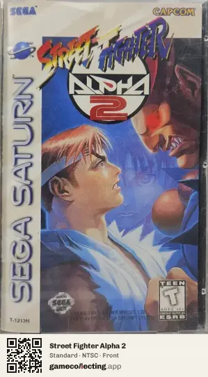 Street Fighter Alpha 2 Sega Saturn, NTSC box front
