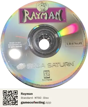 Rayman Sega Saturn, NTSC disc