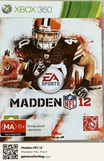 Madden NFL 12 Xbox 360, PAL box front