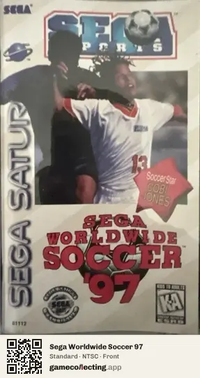 Sega Worldwide Soccer 97 Sega Saturn, NTSC box front
