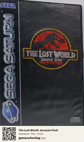 The Lost World: Jurassic Park Sega Saturn, PAL box front