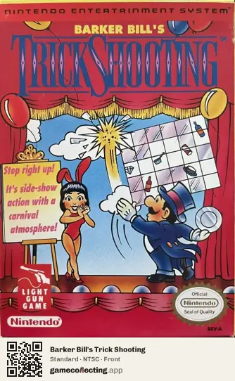 Barker Bill's Trick Shooting Nintendo Entertainment System, NTSC box front