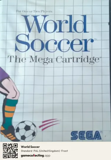 World Soccer Sega Master System, United Kingdom box front