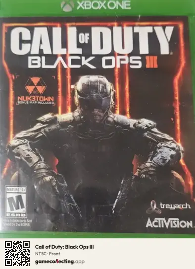 Call of Duty: Black Ops III Xbox One, NTSC box front