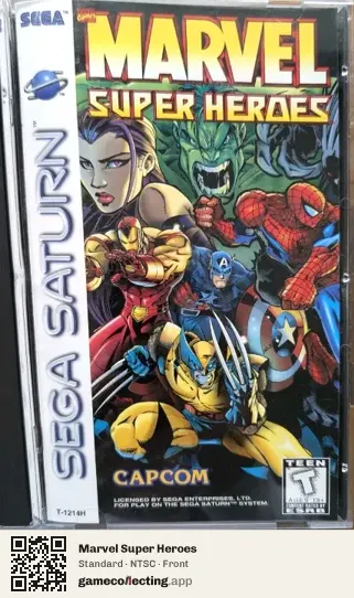 Marvel Super Heroes Sega Saturn, NTSC box front