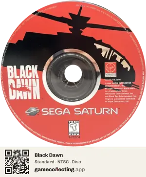 Black Dawn Sega Saturn, NTSC disc