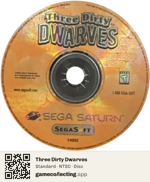 Three Dirty Dwarves Sega Saturn, NTSC disc
