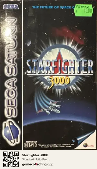 StarFighter 3000 Sega Saturn, PAL box front