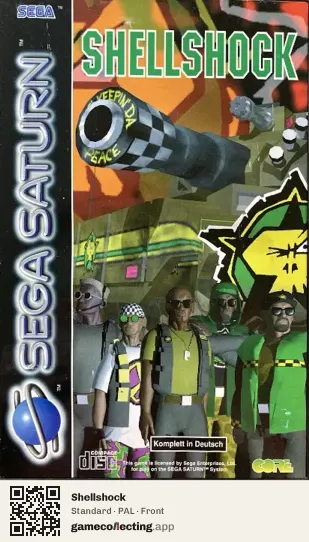 Shellshock Sega Saturn, PAL box front