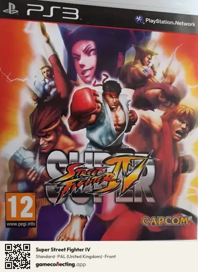 Super Street Fighter IV PlayStation 3, United Kingdom box front