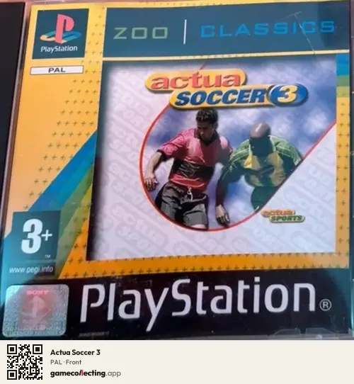 Actua Soccer 3 PlayStation, PAL box front