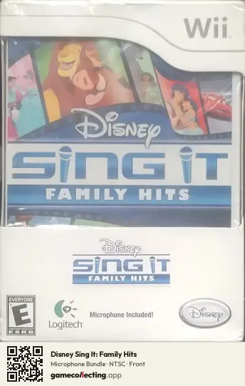 Disney Sing It: Family Hits Nintendo Wii, NTSC box front