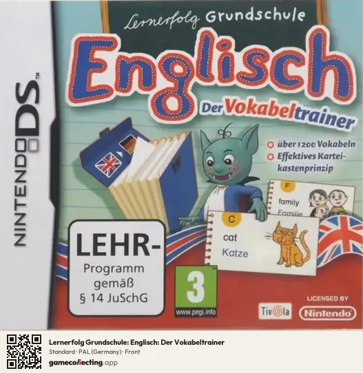 Lernerfolg Grundschule: Englisch: Der Vokabeltrainer Nintendo DS, Germany box front