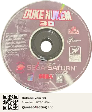 Duke Nukem 3D Sega Saturn, NTSC disc