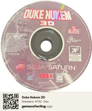 Duke Nukem 3D Sega Saturn, NTSC disc