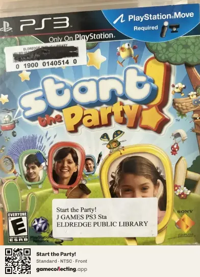 Start the Party! PlayStation 3, NTSC box front