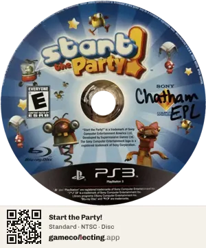 Start the Party! PlayStation 3, NTSC disc
