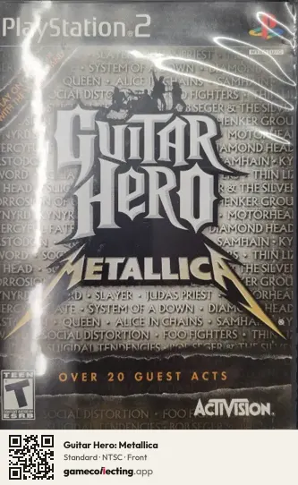Guitar Hero: Metallica PlayStation 2, NTSC box front