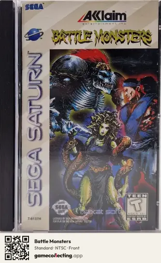 Battle Monsters Sega Saturn, NTSC box front