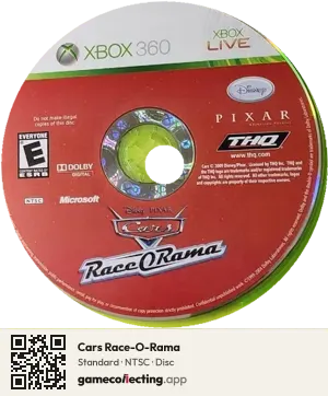 Cars Race-O-Rama Xbox 360, NTSC disc