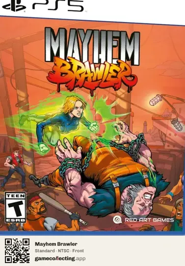 Mayhem Brawler PlayStation 5, NTSC box front