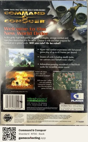 Command & Conquer Sega Saturn, NTSC box back