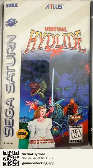 Virtual Hydlide Sega Saturn, NTSC box front