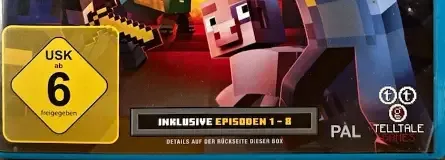 Minecraft: Story Mode, the USK square on its front
