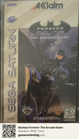 Batman Forever: The Arcade Game Sega Saturn, NTSC box front