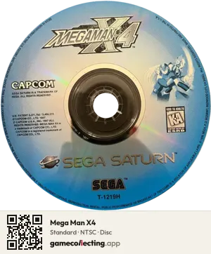 Mega Man X4 Sega Saturn, NTSC disc