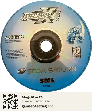 Mega Man X4 Sega Saturn, NTSC disc