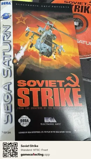 Soviet Strike Sega Saturn, NTSC box front