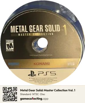 Metal Gear Solid: Master Collection Vol. 1 PlayStation 5, NTSC disc