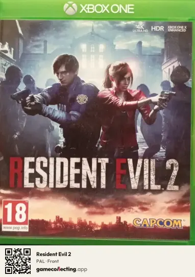 Resident Evil 2 Xbox One, PAL box front