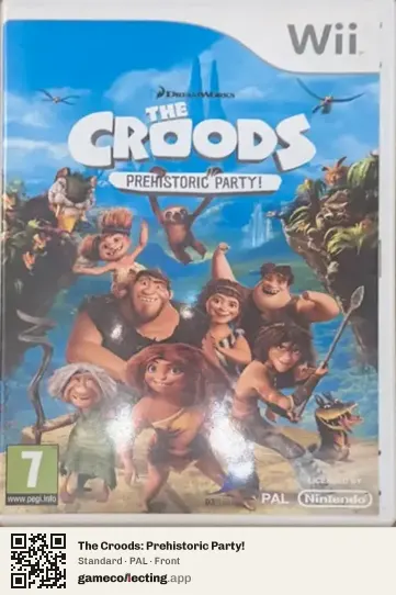 The Croods: Prehistoric Party! Nintendo Wii, PAL box front