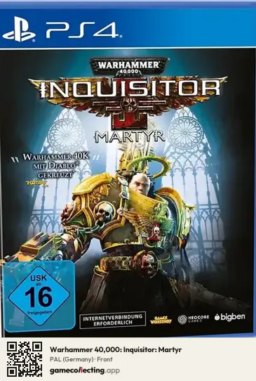 Warhammer 40,000: Inquisitor: Martyr PlayStation 4, Germany box front