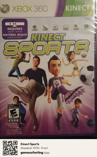 Kinect Sports Xbox 360, NTSC box front