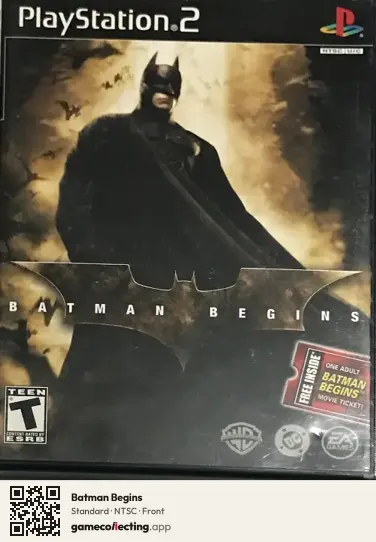 Batman Begins PlayStation 2, NTSC box front