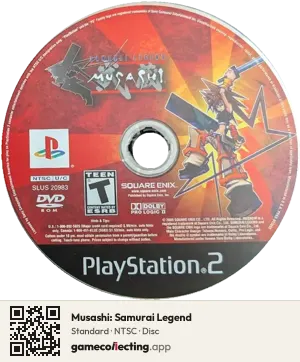 Musashi: Samurai Legend PlayStation 2, NTSC disc