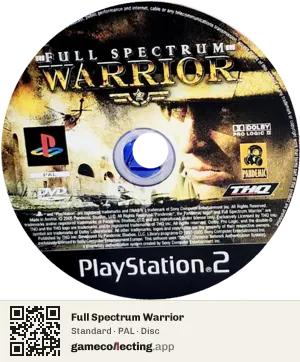 Full Spectrum Warrior PlayStation 2, PAL disc
