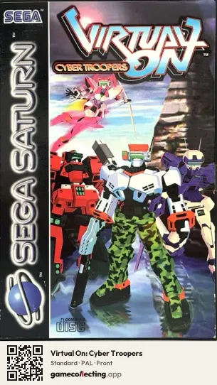 Virtual On: Cyber Troopers Sega Saturn, PAL box front