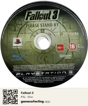 Fallout 3 PlayStation 3, PAL disc