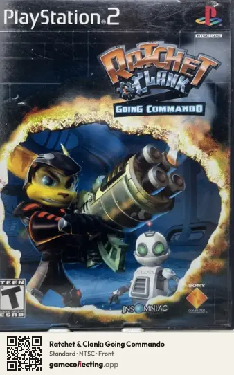 Ratchet & Clank: Going Commando PlayStation 2, NTSC box front