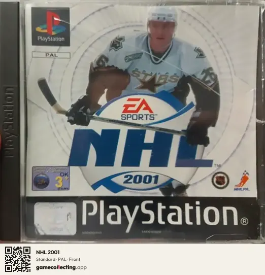 NHL 2001 PlayStation, PAL box front