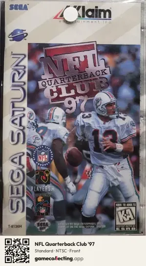 NFL Quarterback Club '97 Sega Saturn, NTSC box front