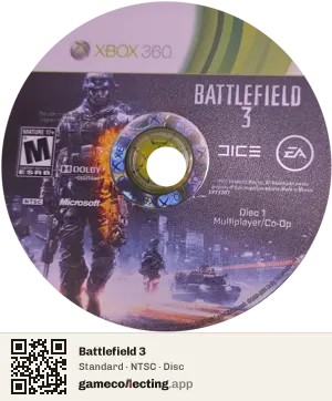 Battlefield 3 Xbox 360, NTSC disc