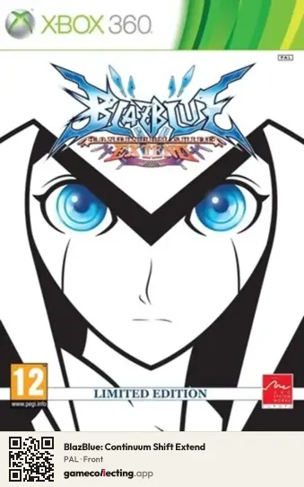 BlazBlue: Continuum Shift Extend Xbox 360, PAL box front
