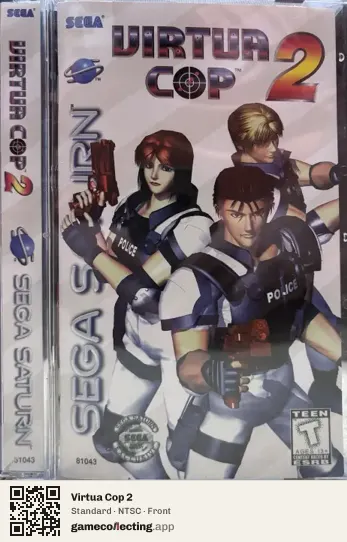 Virtua Cop 2 Sega Saturn, NTSC box front