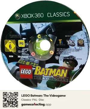 LEGO Batman: The Videogame Xbox 360, PAL disc