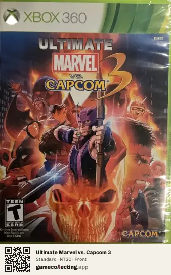 Ultimate Marvel vs. Capcom 3 Xbox 360, NTSC box front